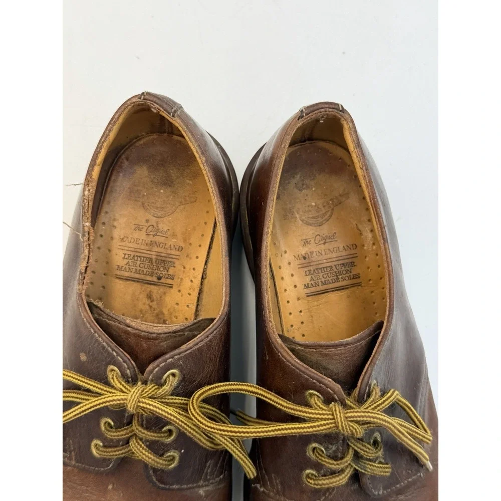 Vintage Dr Martens Made England 4 Eye Oxford Shoes Brown Leather UK 5